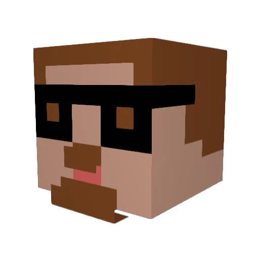 RudselodMiner Minecraft avatar head, 3D render