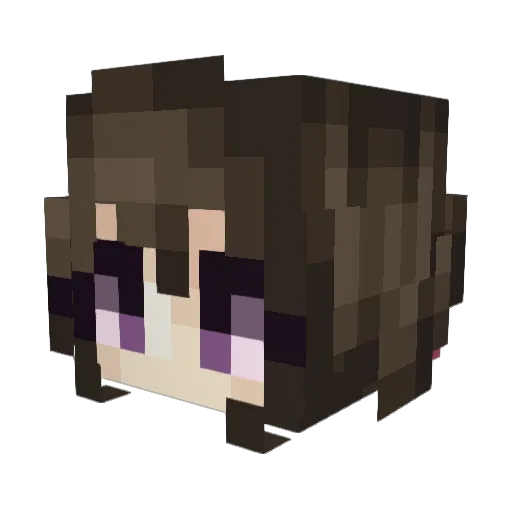 Rudusia Minecraft avatar head, 3D render