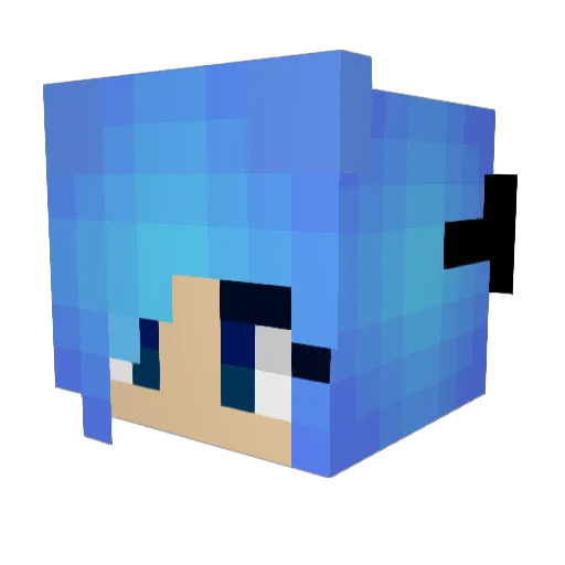 RudyRat Minecraft avatar head, 3D render