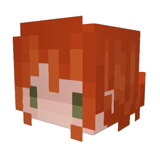 RudyRydz0 Minecraft avatar head, 3D render