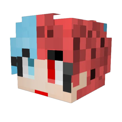 Rudy_02 Minecraft avatar head, 3D render
