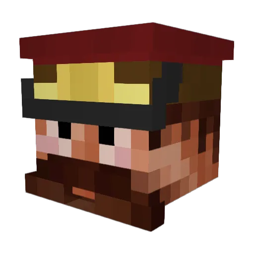Rudy_Bites Minecraft avatar head, 3D render