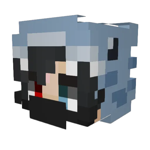 Rudystar Minecraft avatar head, 3D render