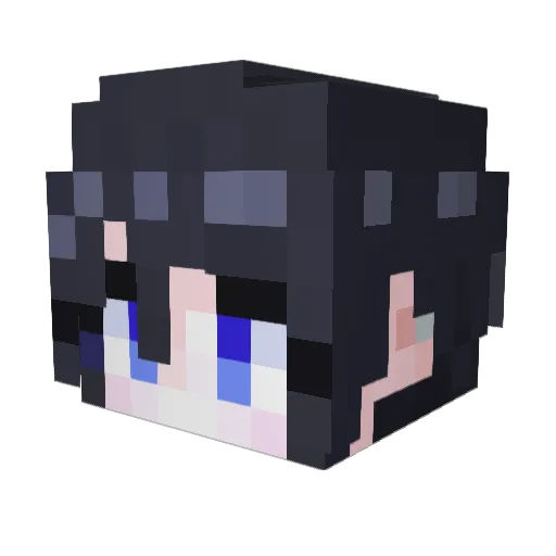 Rue_Ki Minecraft avatar head, 3D render