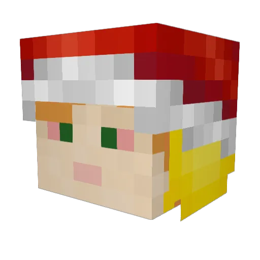 Rueckhandschelle Minecraft avatar head, 3D render