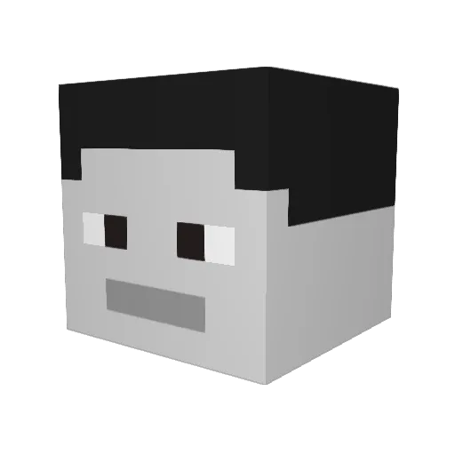Ruedie Minecraft avatar head, 3D render