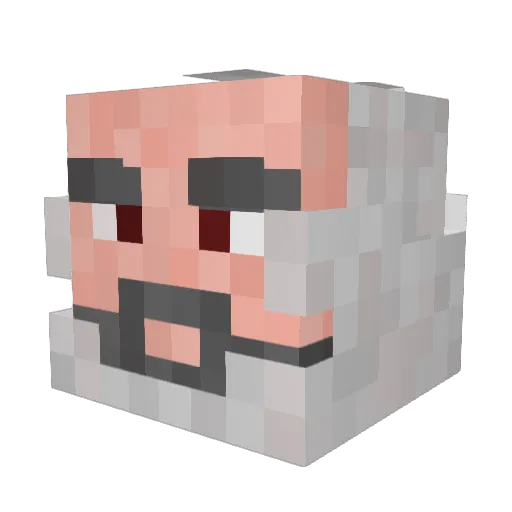 Ruedx Minecraft avatar head, 3D render