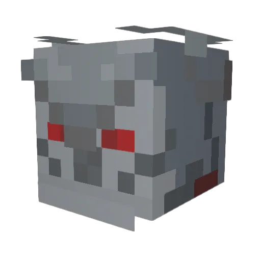 Rueghs Minecraft avatar head, 3D render