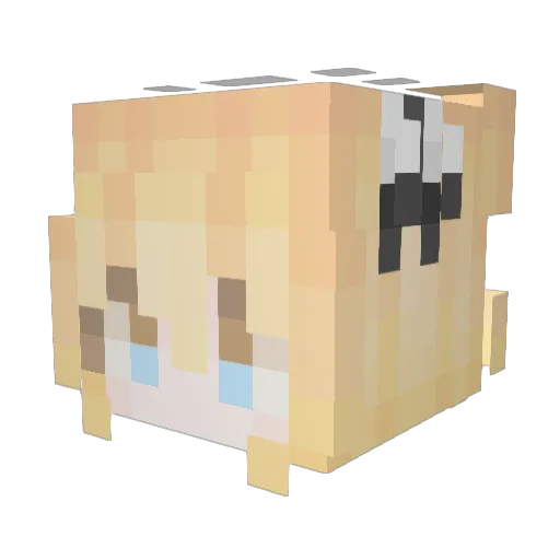RuffRuby Minecraft avatar head, 3D render