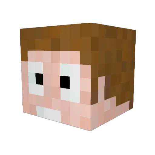RuffeMak Minecraft avatar head, 3D render