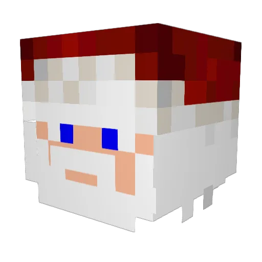 Ruffias Minecraft avatar head, 3D render
