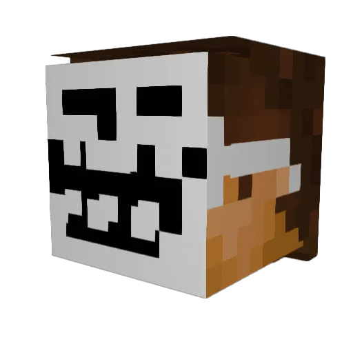 Rufflbottom Minecraft avatar head, 3D render