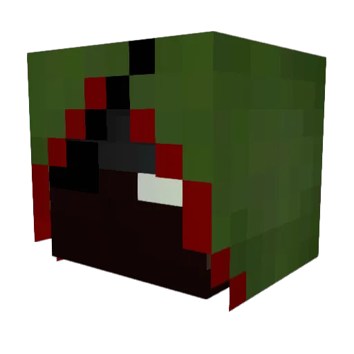 Rufino02 Minecraft avatar head, 3D render