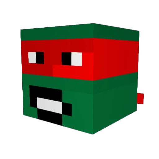 RufinoMan Minecraft avatar head, 3D render
