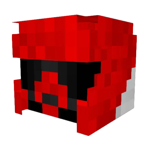 Rufuh Minecraft avatar head, 3D render