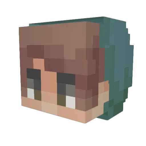 RufusDerEchte Minecraft avatar head, 3D render