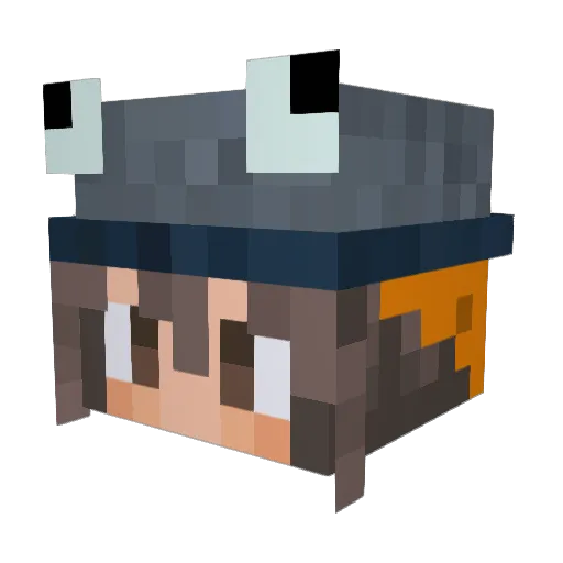 Rufusjack Minecraft avatar head, 3D render