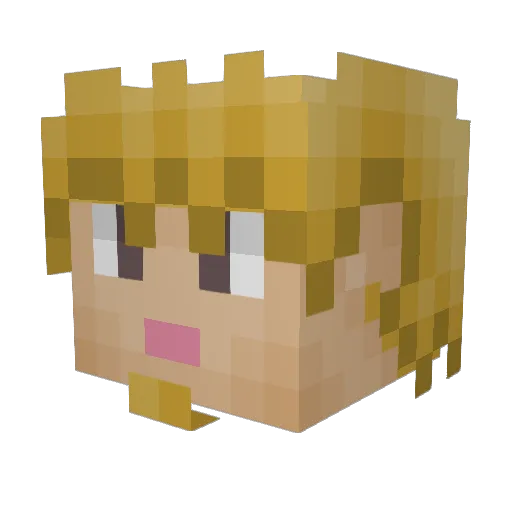 Rugabega Minecraft avatar head, 3D render