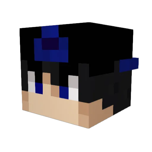 RugalPvP Minecraft avatar head, 3D render