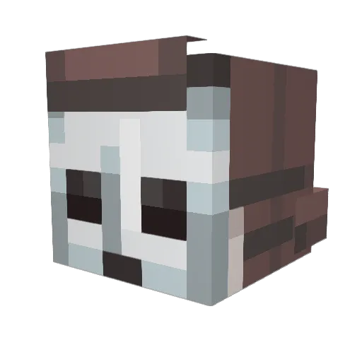 Rugbear Minecraft avatar head, 3D render