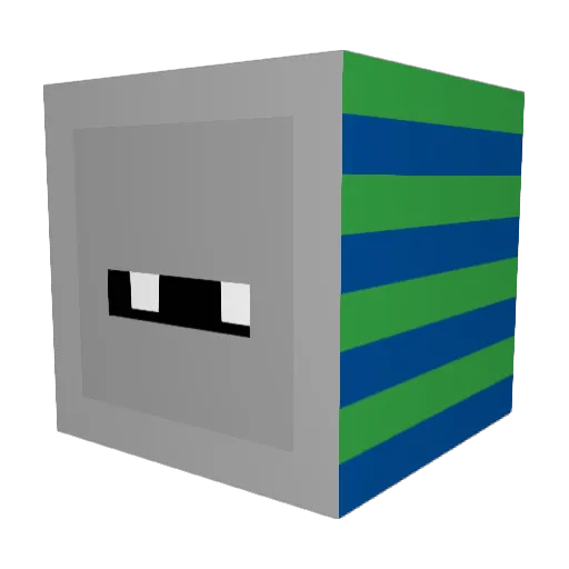 RugerClaus Minecraft avatar head, 3D render
