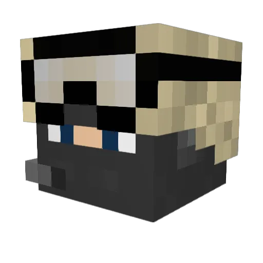 RugerSaint Minecraft avatar head, 3D render