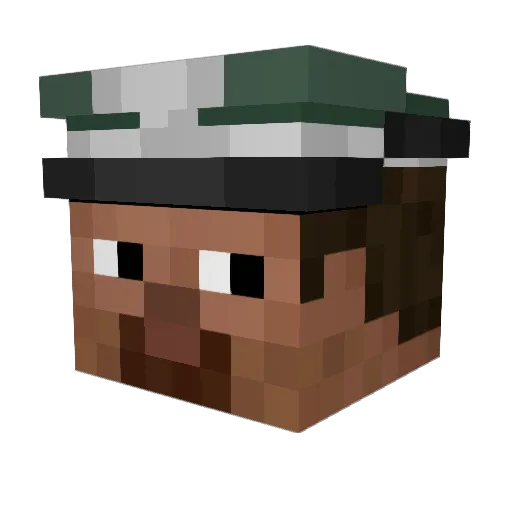Rugi1T Minecraft avatar head, 3D render