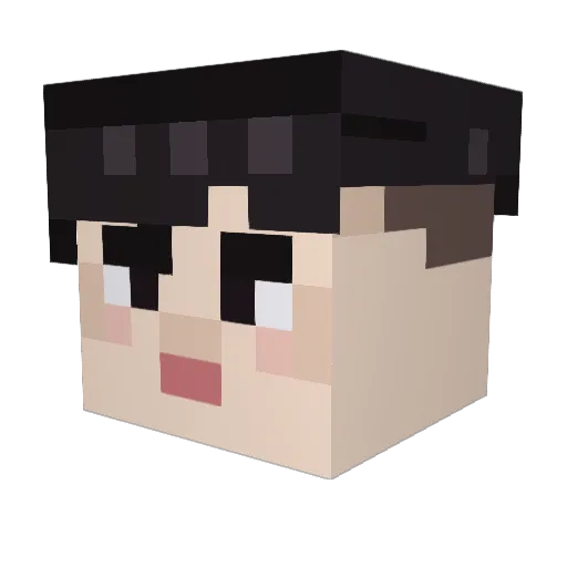 RuhakiOnTop Minecraft avatar head, 3D render