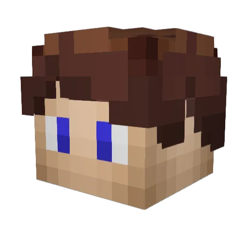 Ruhite Minecraft avatar head, 3D render
