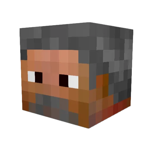 Ruhmvoll Minecraft avatar head, 3D render