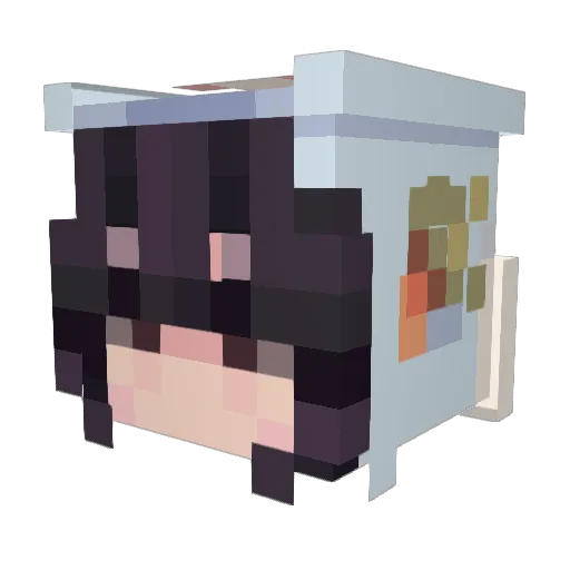 Ruhnar Minecraft avatar head, 3D render