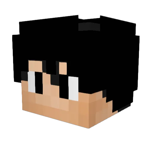 RuiHen Minecraft avatar head, 3D render