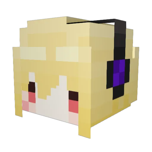 Ruichang Minecraft avatar head, 3D render