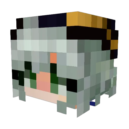 Ruika_432 Minecraft avatar head, 3D render