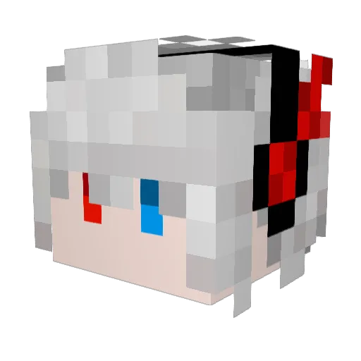 Ruin_trace Minecraft avatar head, 3D render