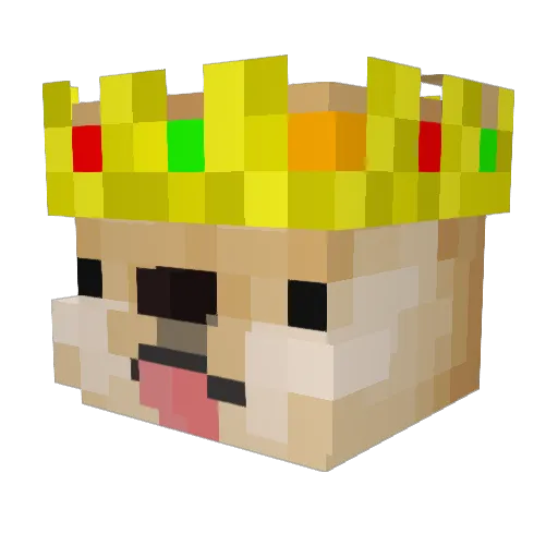 RuinedPixel Minecraft avatar head, 3D render