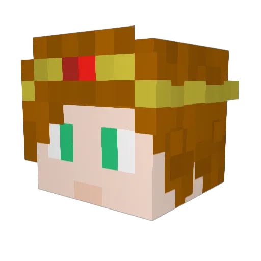 RuinedRx8 Minecraft avatar head, 3D render