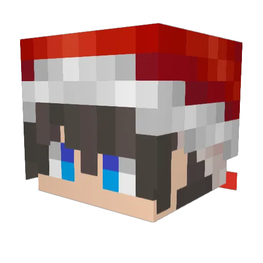 Ruinoob Minecraft avatar head, 3D render