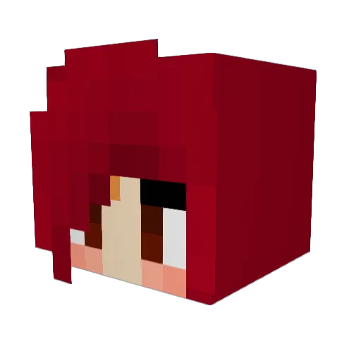 RuivinhaMN Minecraft avatar head, 3D render