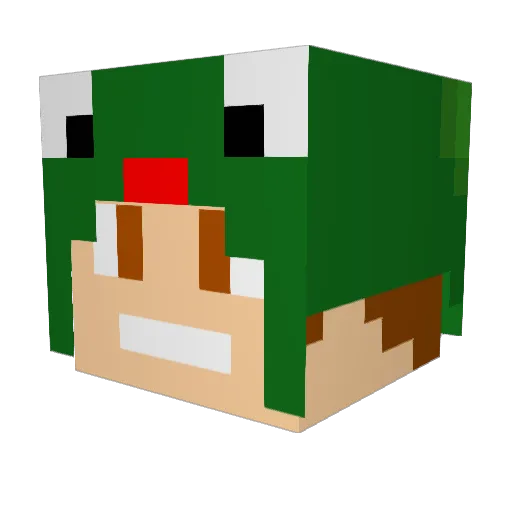 Ruivo041 Minecraft avatar head, 3D render