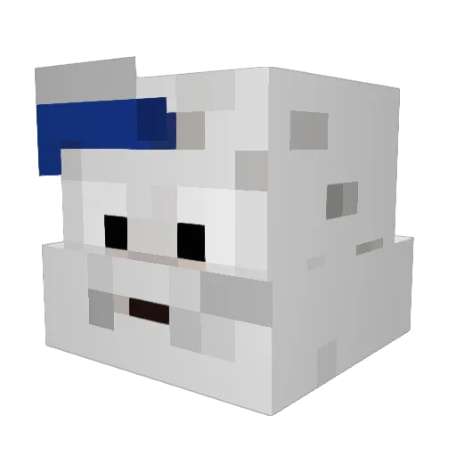 Ruiwen Minecraft avatar head, 3D render