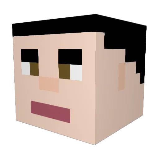 Ruiz1200 Minecraft avatar head, 3D render