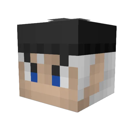 Rujiel Minecraft avatar head, 3D render