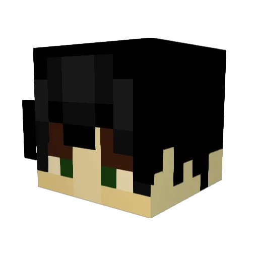 RujinH Minecraft avatar head, 3D render