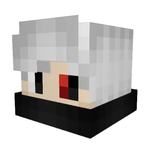 Rujne Minecraft avatar head, 3D render
