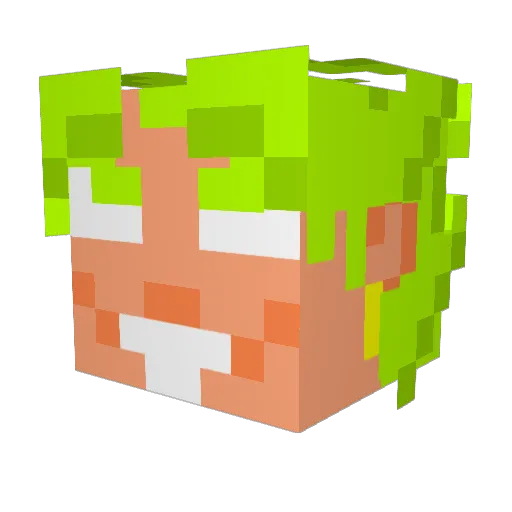 Rujnik Minecraft avatar head, 3D render