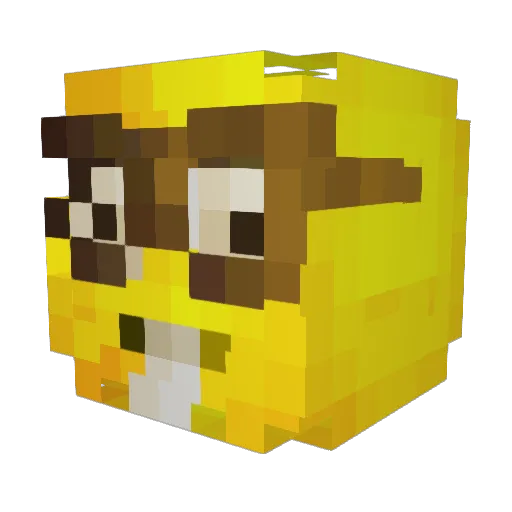 Rujow Minecraft avatar head, 3D render