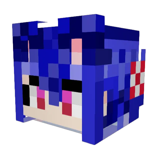 Ruka_Erika Minecraft avatar head, 3D render