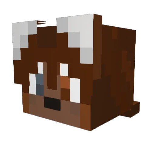 Rukaisho Minecraft avatar head, 3D render