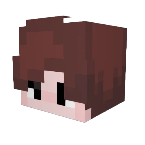 Rukam Minecraft avatar head, 3D render
